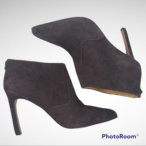 Nine West Swarm suede heeled booties Sz 9 - Picture 3 of 11